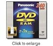 Panasonic 9.4GB DVD-Ram 3x DVD-Ram Cartridge Media (Preformatted) 50 Pack- LM-AD240LU
