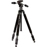 Sunpak Pro 723P Carbon Fiber Tripod with 3-Way Photo/Video Panhead & Quick Release, Supports 15.4 lbs,
