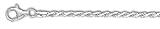 Sterling Silver 20 Inch X 3.0 mm Rope Chain Necklace - Italian
