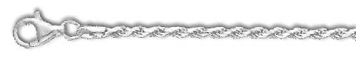 Sterling Silver 10 Inch X 3.0 mm Rope Chain Anklet - Italian