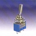Miniatur-Kippschalter EIN/(EIN) 250V/3A, 3-polig
