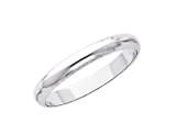 Ladies 3mm Wedding Band in 14K White Gold