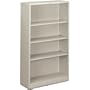 Hon Metal Bookcase, 4 Shelves, 34-1/2W X 12-5/8D X 59H, Light Gray