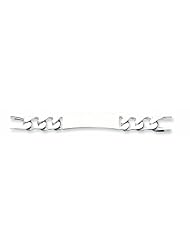 Sterling Silver 8.5inch Polished Engraveable Figaro Link ID Bracelet 8.5 Inches