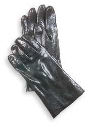 Condor 3RA99 Glove, PVC Coated, Gauntlet, Black, L, Pr