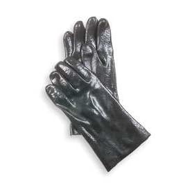 Condor 3RA99 Glove, PVC Coated, Gauntlet, Black, L, Pr
