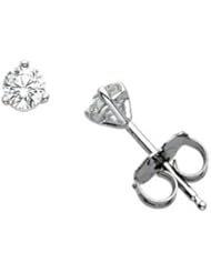 CleverEves 14K White Gold 1 1 2Cttw I1,Gh Diamond Stud earrings