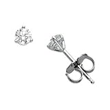 Clevereve s 14K White Gold 2Cttw I1,Gh Diamond Stud Earrings