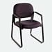 Cava Sled-Base Chair- Plum/ Black