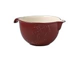 Pfaltzgraff Weir in Your Kitchen 3-Quart Large Mixing Bowl with Pour Spout, Cayenne