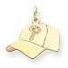 14K Philadelphia Phillies Med Baseball Cap Charm
