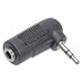 HOSA GMP467 3.5mm (F) to 2.5mm (M) Right Angle Headphone Adapter