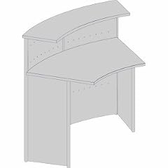 Kerkmann Kompakt-Theke Genua Grundtheke 45 Grad BxTxH 118x70x115cm alusilber/buche