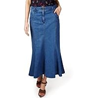 Per Una Cotton Rich Panelled Denim Skirt