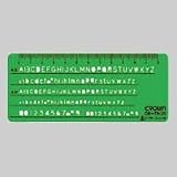 クラウングループ テンプレート英字・数字定規(1箱10枚入) CR-TN20-G