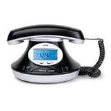 Jwin JT-P430 Vintage Design Jumbo Caller ID Telephone With Alarm Clock, Black