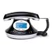 Jwin JT-P430 Vintage Design Jumbo Caller ID Telephone With Alarm Clock, Black