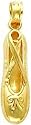 14K Gold 3D Ballet Slipper Charm