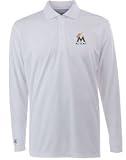 Miami Marlins Long Sleeve Polo Shirt (White) - XX-Large