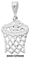21pwo%2BGH0oL Sterling Sliver Large Diamond Cut Basketball Hoop Ball