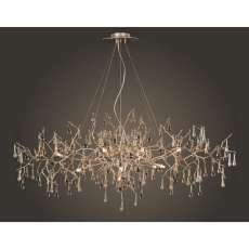 ELK Lighting 1723-12 Bijou 12 Light Large Foyer Chandelier in Silver Leaf with Blown Glass... by Elk