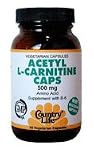Acetyl L-Carnitine 500 mb with B-6 Caps by Country Life 60 C