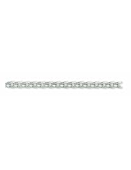 14k White Gold Lite 5.5mm Double Link Charm Bracelet