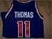 Isiah Thomas (Detroit Pistons) autographed Basketball Stat Jersey
