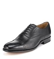 Savile Row Inspired Leather Goodyear Welted Toe Cap Lace Up Shoes