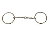 Metalab Stainless Steel Ring Snaffle Bit Single Twisted Wire - Stainless Steel - 5