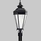 Progress Lighting Georgian Gilded Iron One-Light Outdoor Post Mounted Lantern
