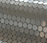 Stainless Steel Tiles Earthworks Series Penny Rounds 3/4" Mosaic