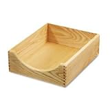 Advantus 09511 Extra-deep desk tray, letter size, oak finish
