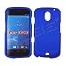 Samsung Galaxy Nexus prime i515 i 515 I9250 Cover Faceplate Face Plate Housing Snap on Snapon Rubberized Protective Hard Case Solid Blue