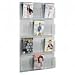 Safco 5602CL Clear Plastic Literature Display Wall Rack for 12 Magazines, 30w x49h