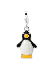 New Amore La Vita Sterling Silver 3-D Penguin Charm with Lobster Clasp