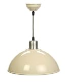 Kitchen & Housewares : Retro Cream Enamel Metal Barrack Lamp