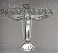 CRYSTAL HANUKKAH MENORAH - CRYSTAL TRADTIONAL HANUKKAH MENORAH - Chanukah Menorah