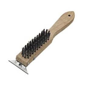 11 HEAVY DUTY COMMERCIAL WIRE GRILL BRUSH W  SCRAPER by overstockedkitchen