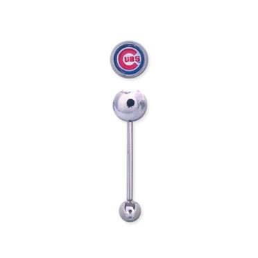 Chicago Cubs 316L Stainless Steel Bar Bell - 14G - 5/8 Inch Bar Length - Sold Individually