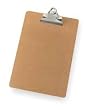 Dakota Designs 2LJY2 Clipboard, Masonite, 6 1/2 x 9 1/2, Brown