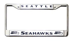 Rico Seattle Seahawks Chrome License Plate Frame
