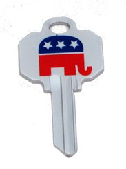 Republican GOP Schlage SC1 House Key