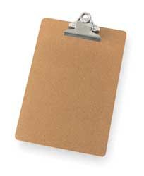 Dakota Designs 2LJY2 Clipboard, Masonite, 6 1/2 x 9 1/2, Brown