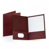 Oxford 53341 Clear Front Report Cover, 3-Prong, 1/2 Capacity, Burgundy Back Cover, 25/box
