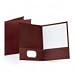 Oxford 53341 Clear Front Report Cover, 3-Prong, 1/2 Capacity, Burgundy Back Cover, 25/box