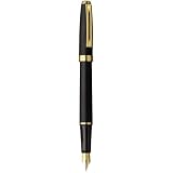 Sheaffer Prelude Fountain Pens with Cartridges, Black Matte Finish with 22K Gold Plate Trim (SH/346-0)
