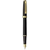 Sheaffer Prelude Fountain Pens with Cartridges, Black Matte Finish with 22K Gold Plate Trim (SH/346-0)