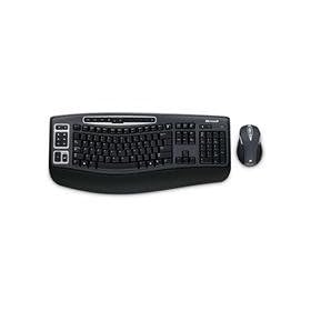 Microsoft Wireless Laser Desktop 5000 - Keyboard - wireless - RF - 105 keys - mouse - USB wireless receiver - grey - German