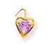 14k Yellow Gold June Birthstone Heart Charm title=